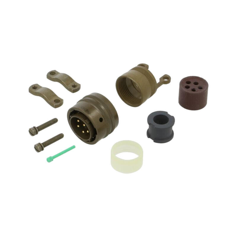 Conector: circular; mufă; tată; PT/451; 13A; 600V; PIN: 5; drept; oliv