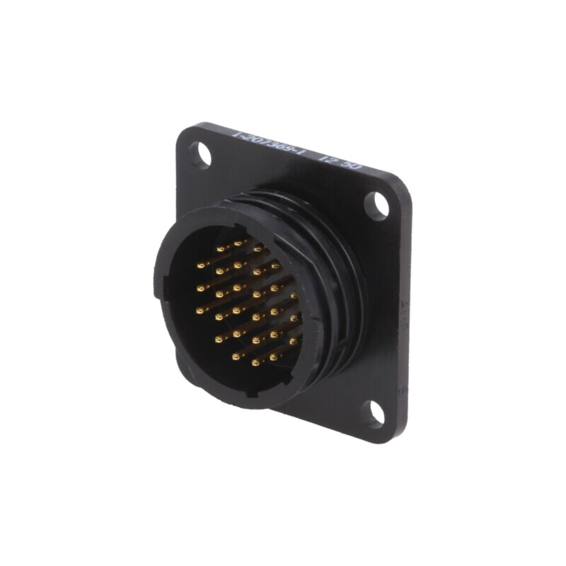 Conector: circular; soclu; tată; PIN: 28; CPC Series 2; aurit; THT