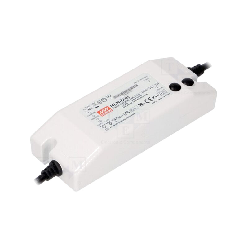 Alimentator: pulsatoriu; LED; 60W; 30VDC; 1,2÷2A; 90÷305VAC; IP64