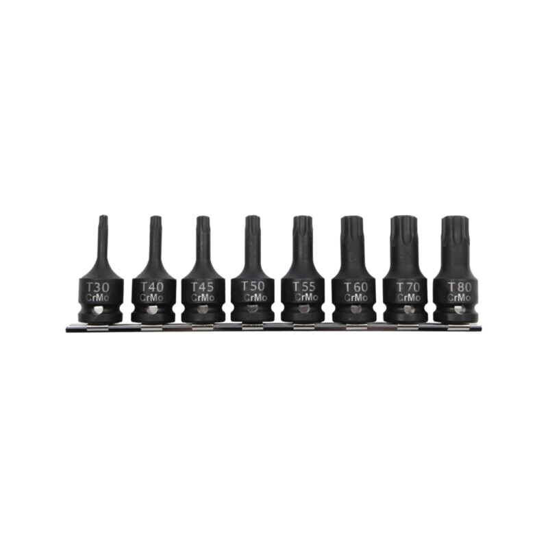 Set chei; tubulară,Torx®,cu impact; oţel crom-molibden; 8buc.