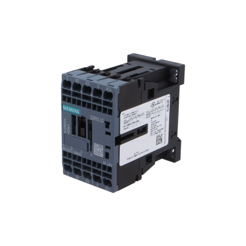 Contactor: 4-polar; NC x2 + NO x2; 24VDC; 12A; 3RT25; cleme cu arc