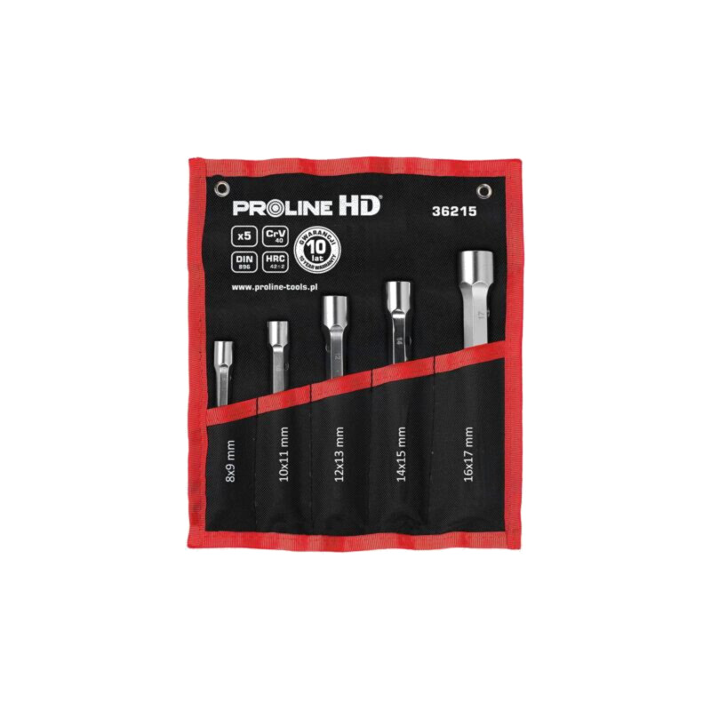Wrenches set; tubular; Chrom-vanadium steel; HD; double-sided