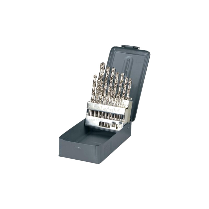 Set de burghie; pt.metal; metal,oţel; 19buc.