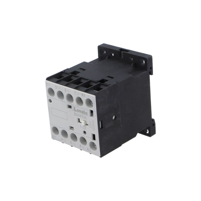 Contactor: 4-polar; NO x4; 230VAC; 9A; pe panou,pentru şină DIN