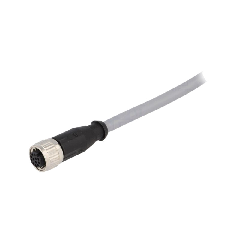 Conector: M12; mufă; mamă; PIN: 12; drept; cabluri; 1,5m