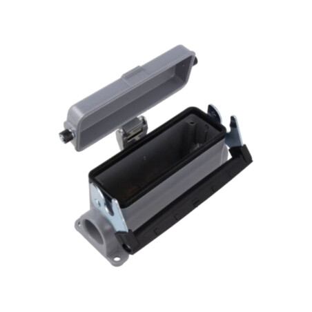 Enclosure for connectors: HDC; size H-B 24; with latch; straight