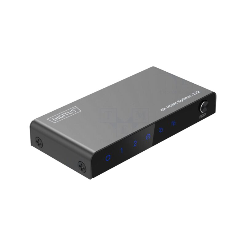 Splitter; HDCP 2.2,HDMI 2.0; neagră; Ieşire: HDMI soclu x2; metal