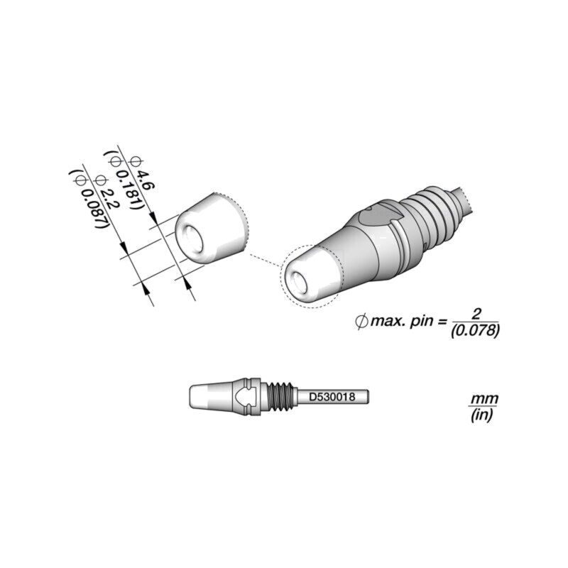 Vârf: pentru ciocane de dezlipit; 4,6x2,2mm