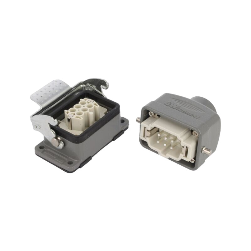 Conector: HDC; tată + mamă; GWconnect; PIN: 6; 16A; 500V; 6+PE; drept