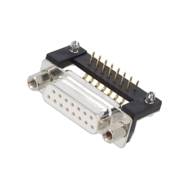 D-Sub; PIN: 15; soclu; mamă; pt.montare pe panou,pentru PCB; THT