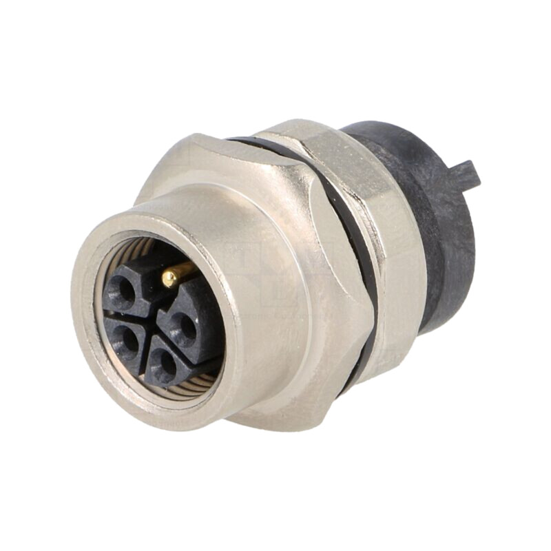 Conector: M12; soclu; PIN: 5; mamă; 63V; drept; IP65,IP67; THT; 12A