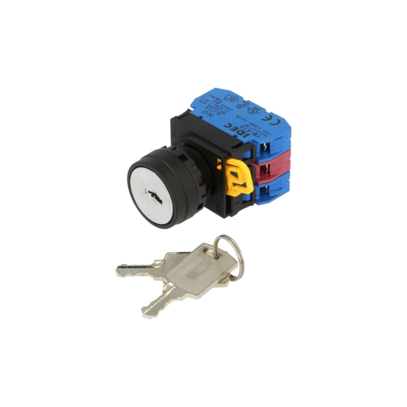 Comutator: rotativ cu cheie; 22mm; Poz.i stab: 3; NC + NO x2; fără