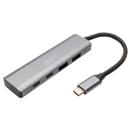 Hub USB; USB A soclu x2,USB C soclu x2,USB C mufă; USB 3.1; gri