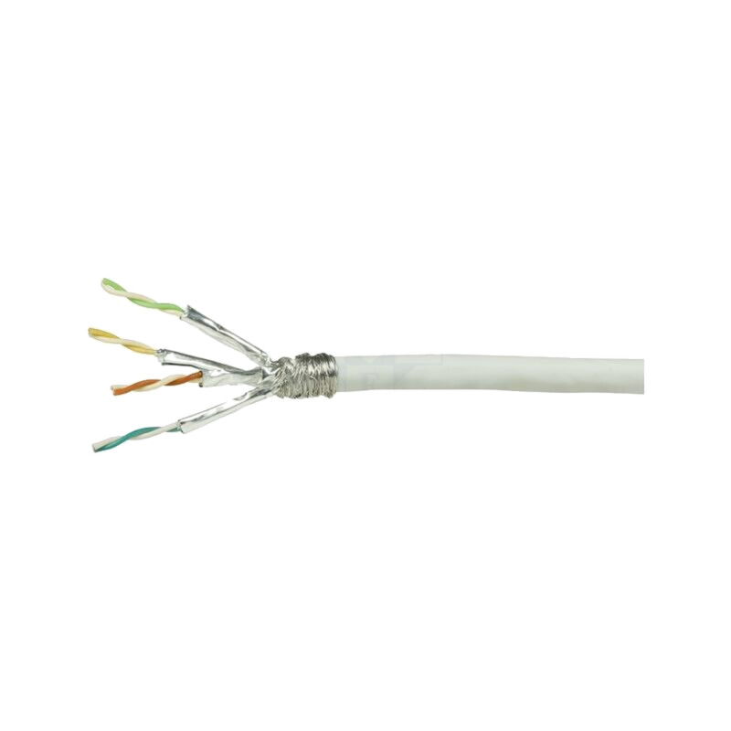 Cablu; S/FTP; 4x2x23AWG; 6; sârmă; CCA; PVC; gri; 50m; Øcablu: 6,7mm