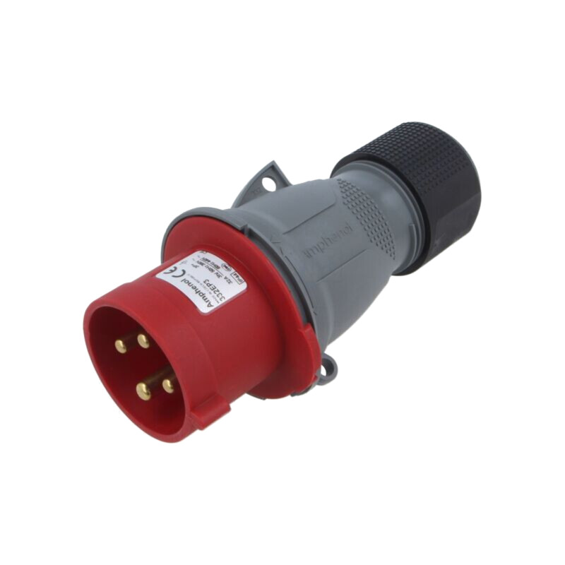Conector: alimentare AC trifazate; IP&S; 32A; 440V; mufă; tată