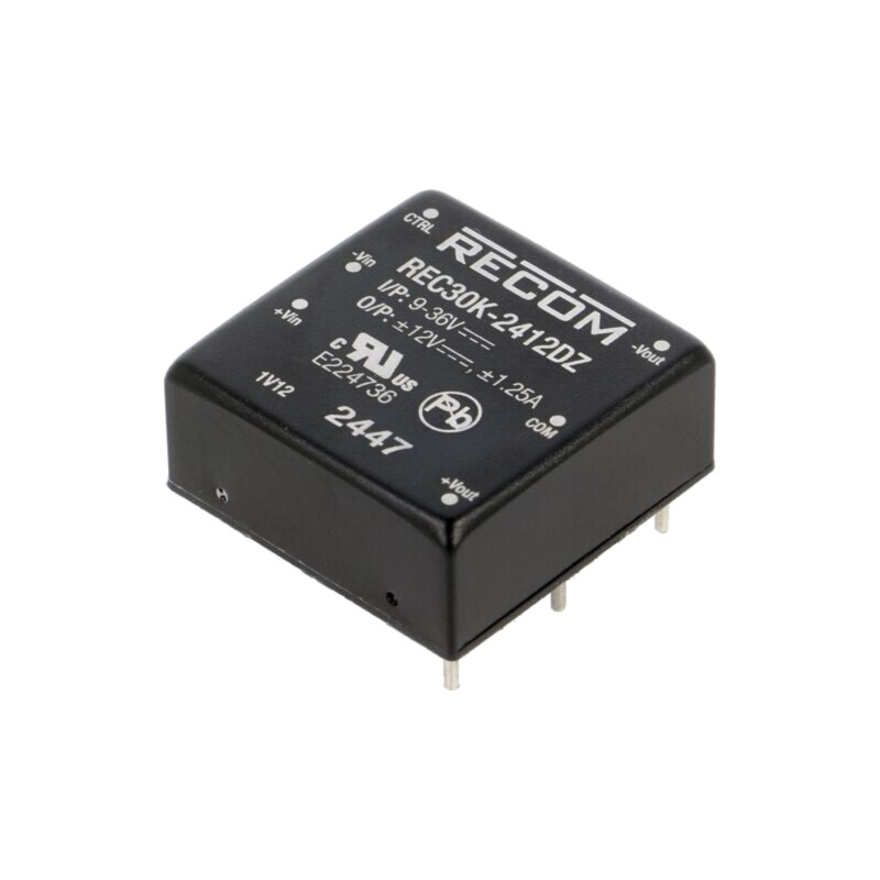 Convertor: DC/DC; 30W; Uintr: 9÷36VDC; Uieş: 12VDC; Uieş2: -12VDC