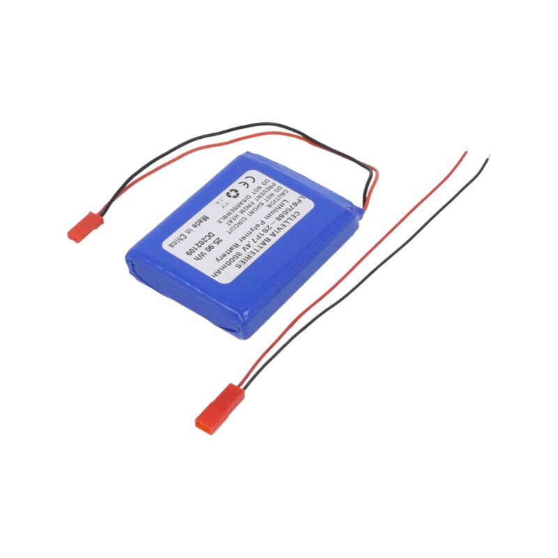Acumul: Li-Po; 7,4V; 3500mAh; cabluri,contector JST SYR-02T