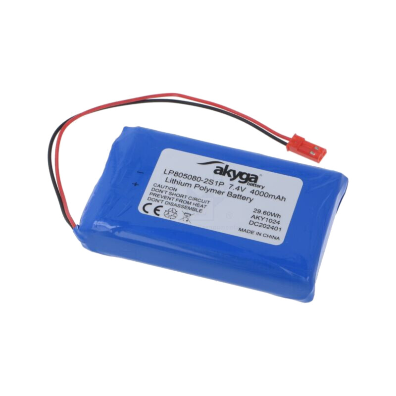Acumul: Li-Po; 7,4V; 4000mAh; cabluri,contector JST SYP-02T-1