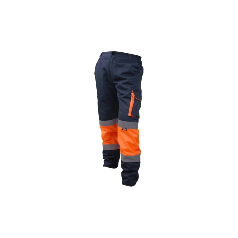 Pantaloni de lucru; Dimensiune: L; portocaliu-bleumarin