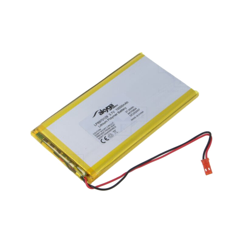 Acumul: Li-Po; 3,7V; 10000mAh; cabluri,contector JST SYP-02T-1