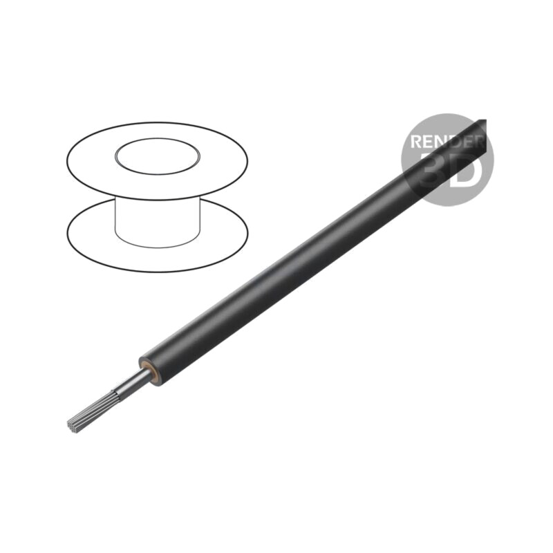 Cablu; NSGAFÖU; 1x95mm2; litat; Cu,cositorit; gumă; negru; CPR: Eca