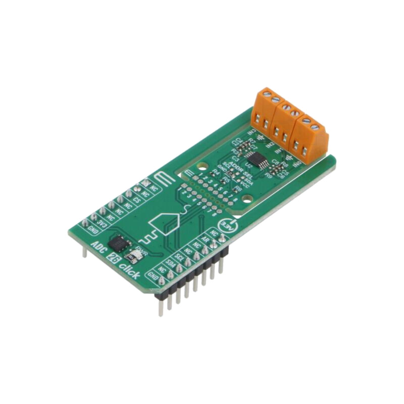 Click board; placă prototip; Comp: ADS1015; convertor A/D; 3,3VDC