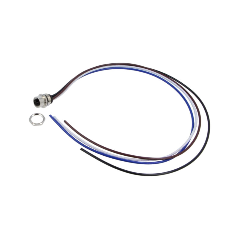 Conector: M12; soclu; mamă; 16A; 63V; PIN: 4; IP67; drept; cabluri