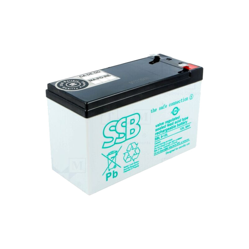 Acumul: plumb-acid; 12V; 9Ah; AGM; nu necesită întreţinere; 2,55kg