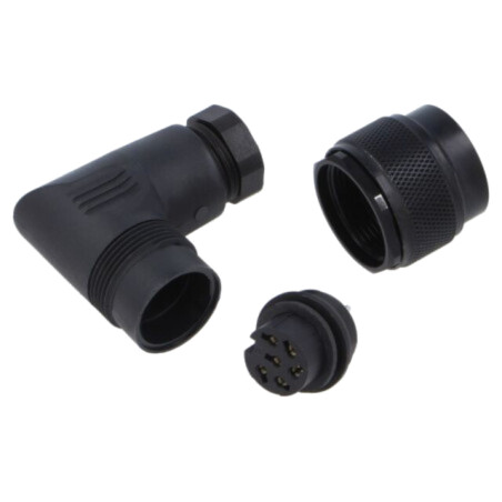 Conector: M16; mufă; mamă; 5A; 250V; PIN: 6; IP67; pe cablu; lipire