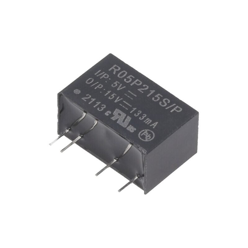 Convertor: DC/DC; 2W; Uintr: 4,5÷5,5VDC; Uieş: 15VDC; Iieş: 133mA