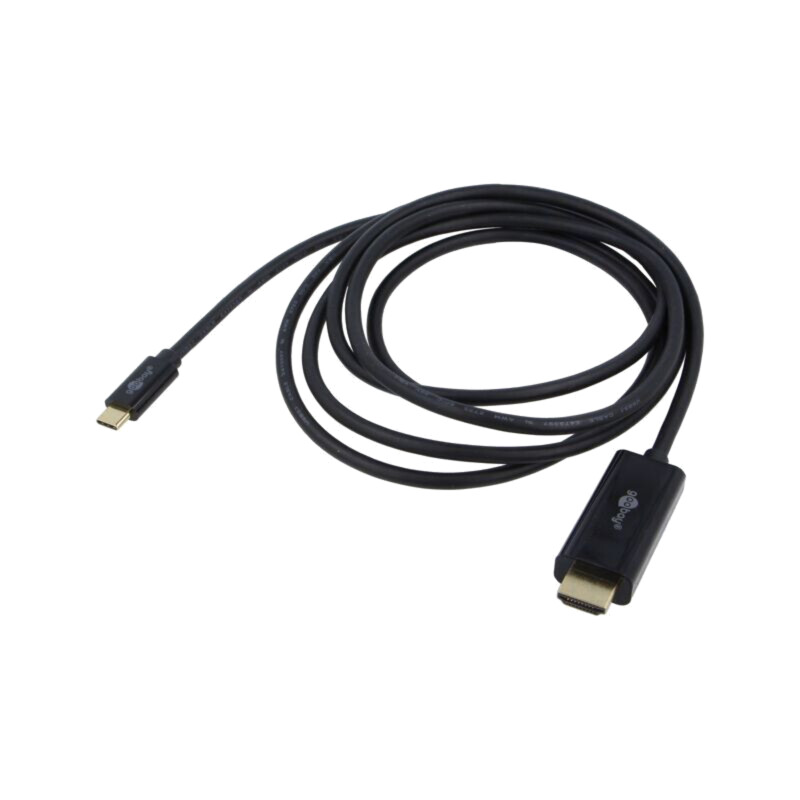 Cablu; HDMI mufă,USB C mufă; PVC; 3m; negru