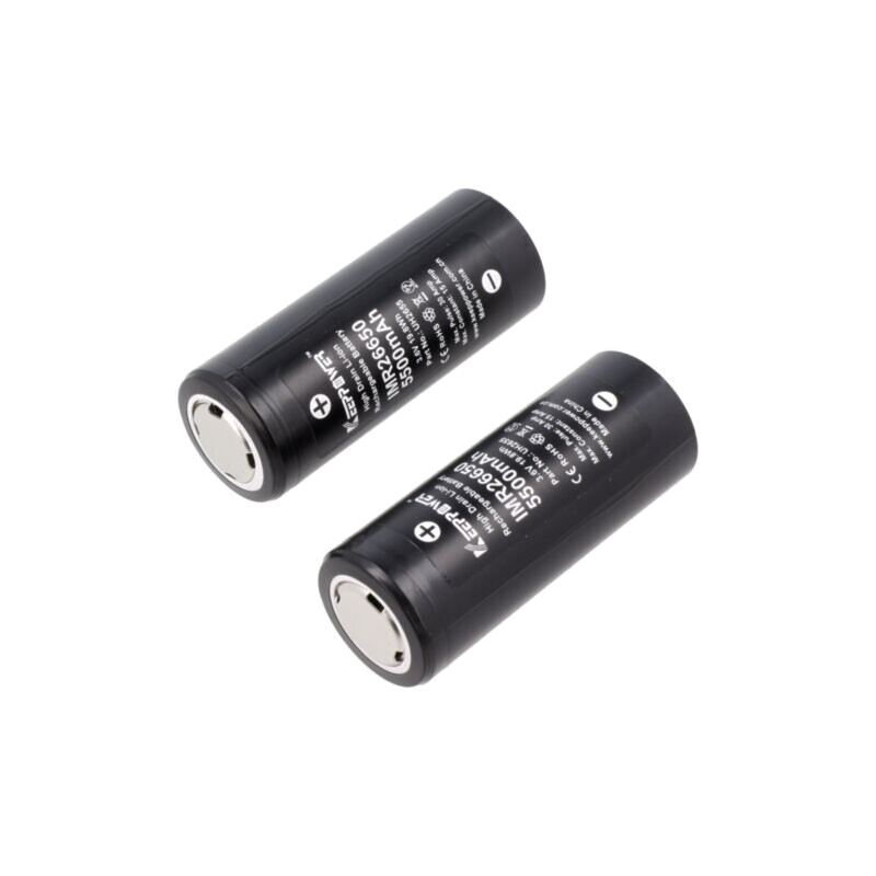 Acumul: Li-Ion; 26650; 3,6V; 5500mAh; Ø26,5x67mm; 15A; 2buc.