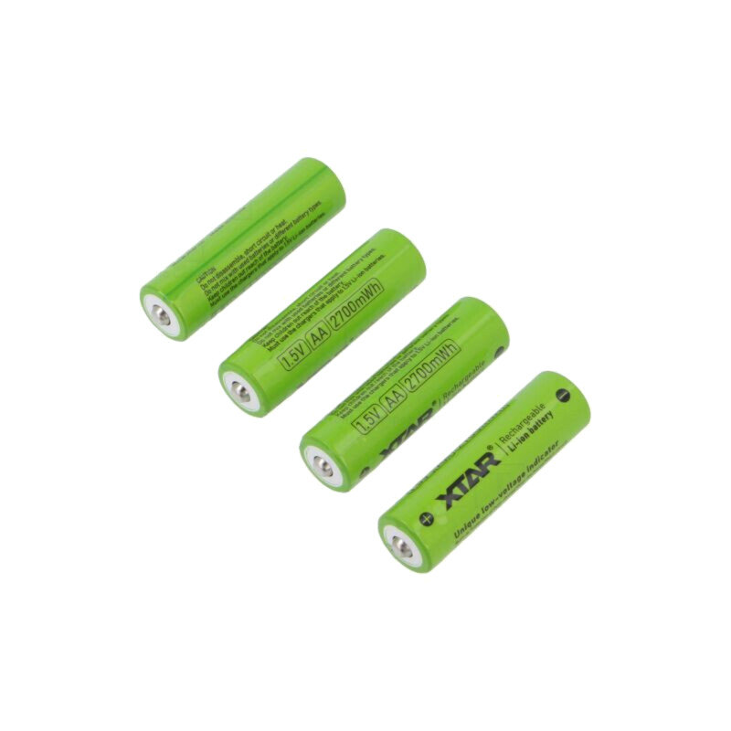 Acumul: Li-Ion; AA; 1,5V; 1800mAh; Ø14,3x50,3mm; 4buc.