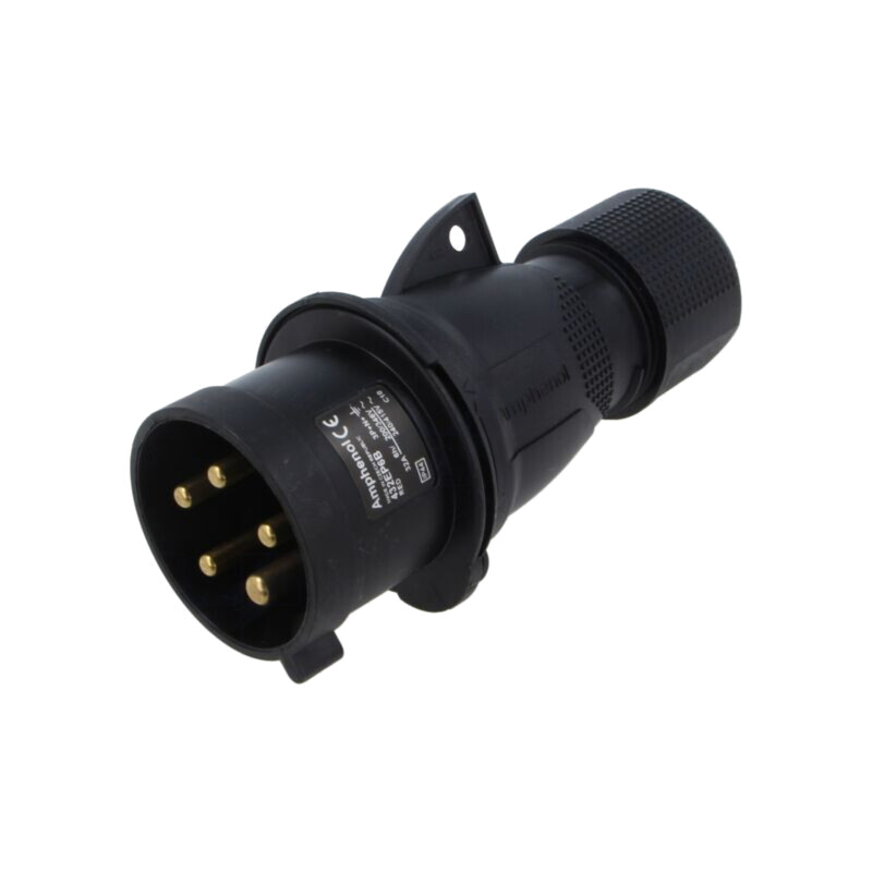 Conector: alimentare AC trifazate; IP&S; 32A; 415V; mufă; tată
