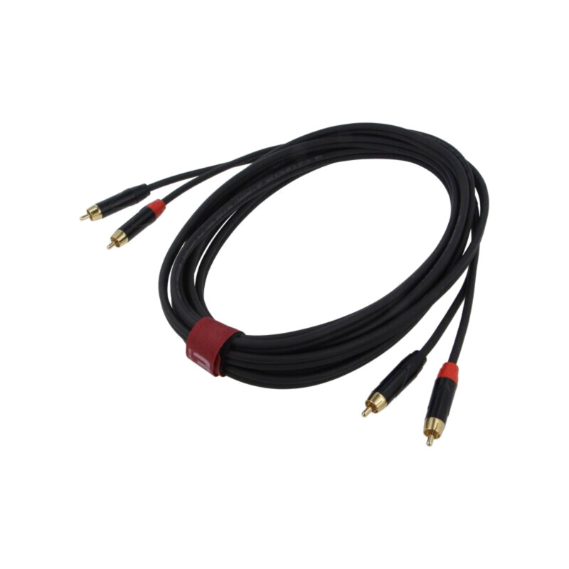 Cablu; Jack 6,3mm mufă x2,din ambele părţi; 3m; negru; PVC