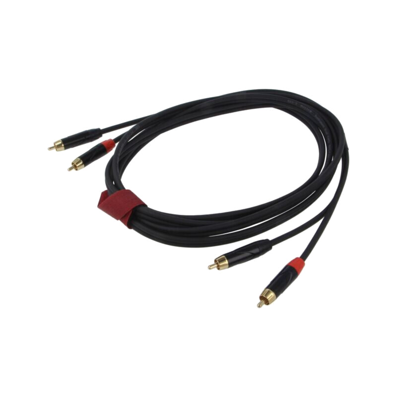 Cablu; RCA mufă x2,din ambele părţi; 3m; negru; PVC