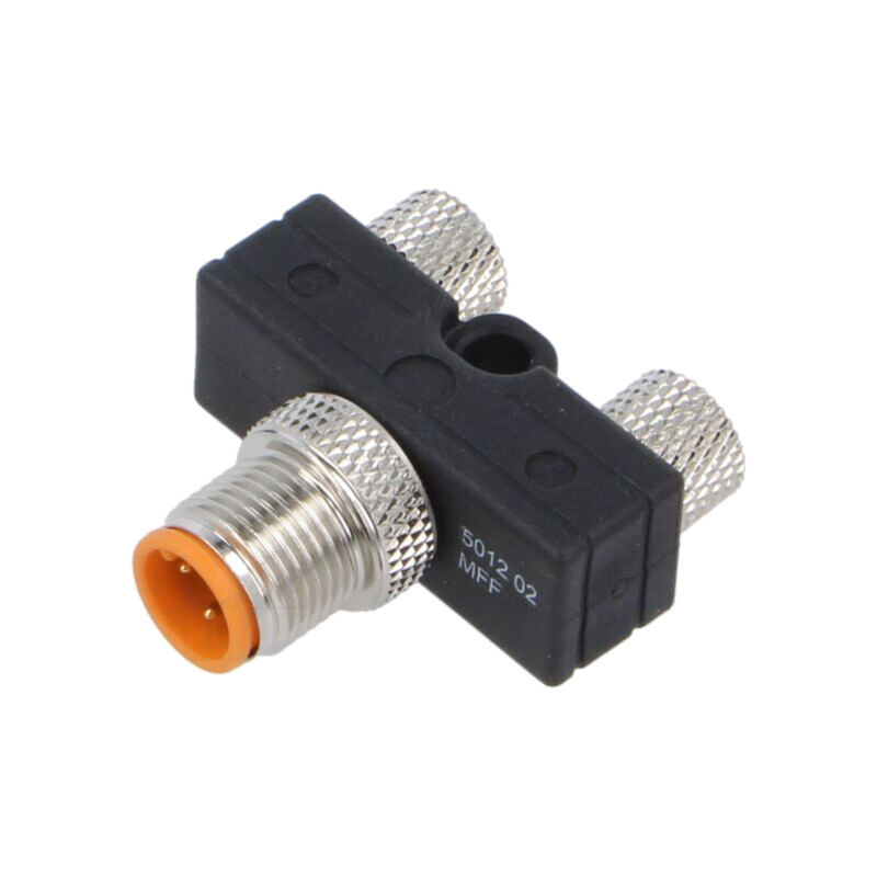 Adaptor în T; PIN: 3; IP67; Y; M8 tată,M8 mamă x2; Polarizare: A