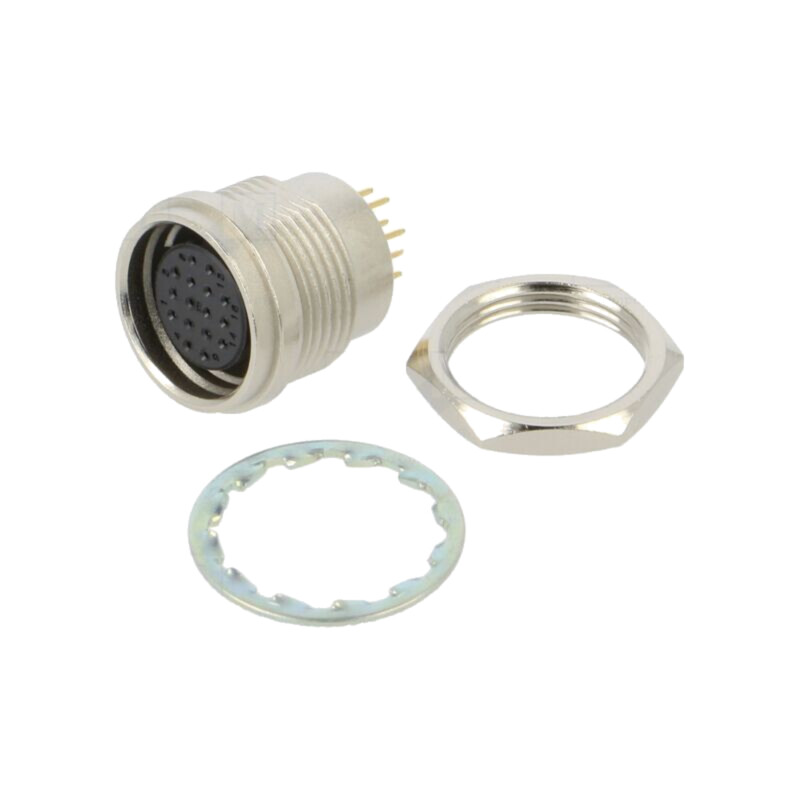 Conector: circular; soclu; mamă; HR25; 1A; 42VDC; 30VAC; PIN: 16; THT