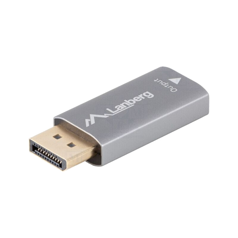 Adaptor; DisplayPort mufă,HDMI soclu; argintie; aluminiu