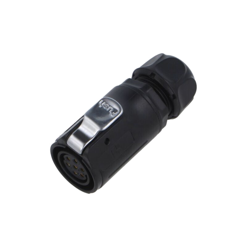 Conector: circular; mufă; mamă; 02; 12A; 500V; PIN: 7; IP67; drept