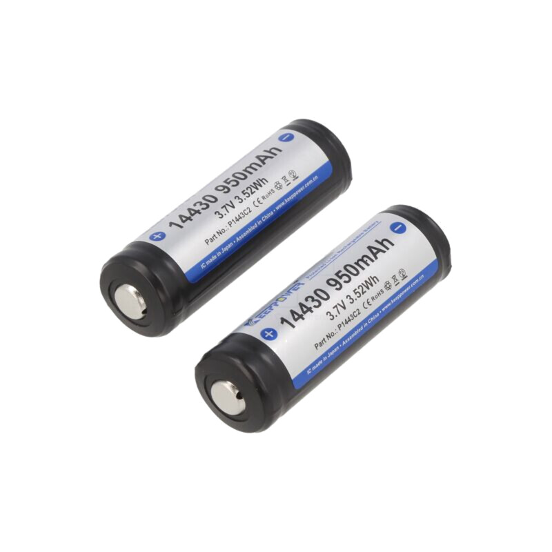 Acumul: Li-Ion; 14430,4/5AA; 3,7V; 950mAh; Ø14,3x45,8mm; 1,8A