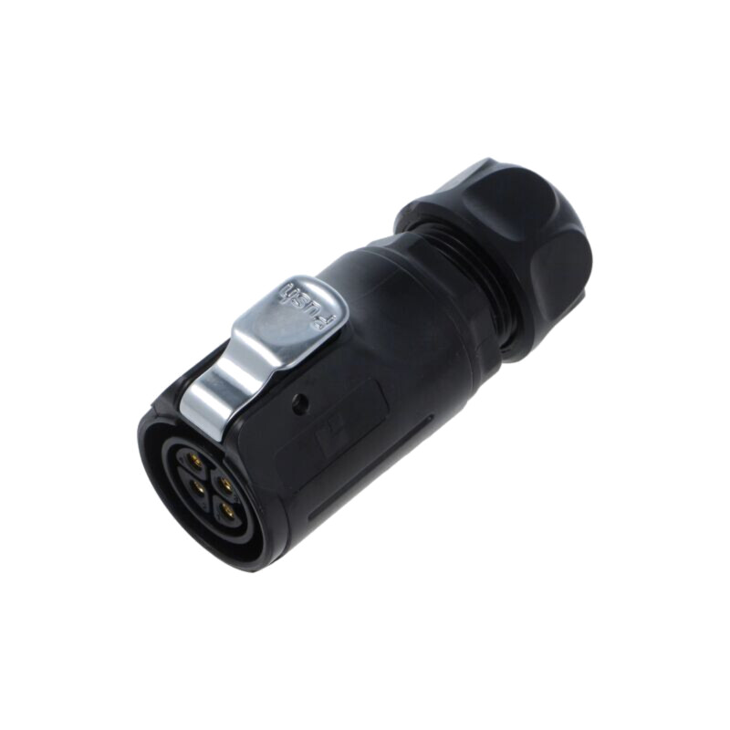 Conector: circular; mufă; mamă; 02; 20A; 500V; PIN: 4; IP67; drept