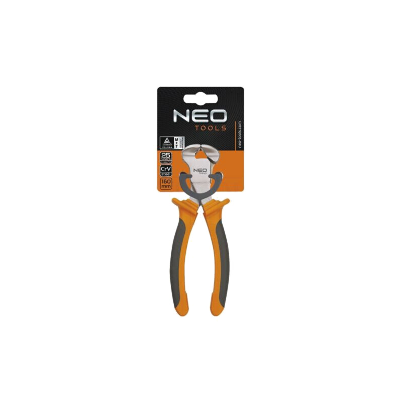 Cleşti; frontali,pt.tăiere; mâner ergonomic bicomponent; 160mm