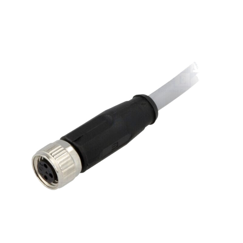 Conector: M8; mamă; PIN: 3; drept; cu cablu; mufă; 7,5m; PVC