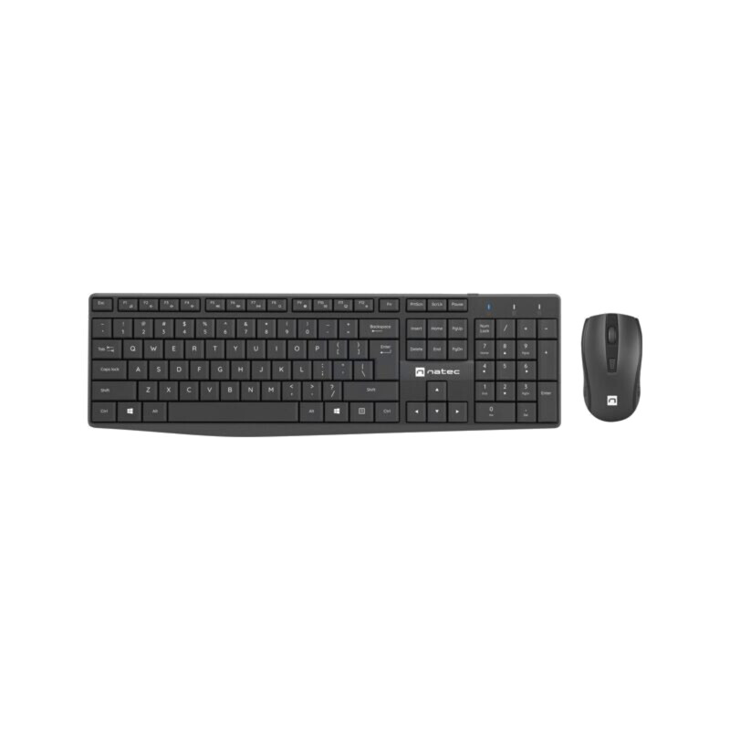 Kit de birou; neagră; universale; USB A; fără fir,US layout; 10m
