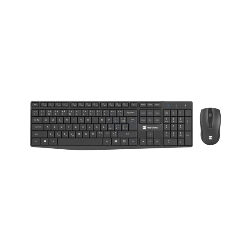 Kit de birou; neagră; universale; USB A; fără fir; Nr.butoane: 4