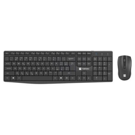 Kit de birou; neagră; universale; USB A; fără fir; Nr.butoane: 4