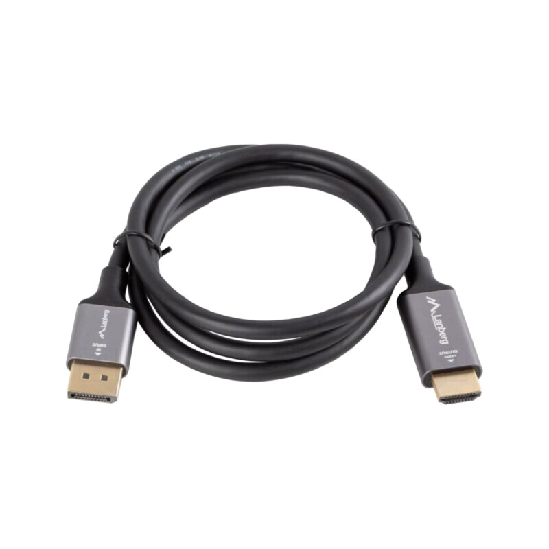 Cablu; DisplayPort mufă,HDMI mufă; PVC; 1m; negru; 32AWG; Fire: Cu