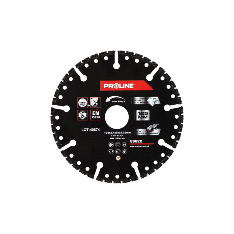 Disc de tăiere diamantat; Ø: 125mm; Øorif: 22,23mm; Gr.disc: 2,4mm