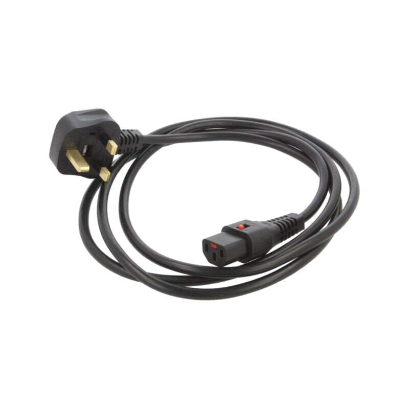 Cablu; BS 1363 (G) mufă,IEC C13 mamă; 3m; cu blocare IEC LOCK